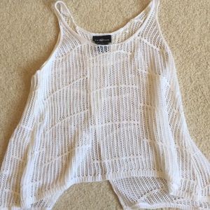 Transparent knit tank